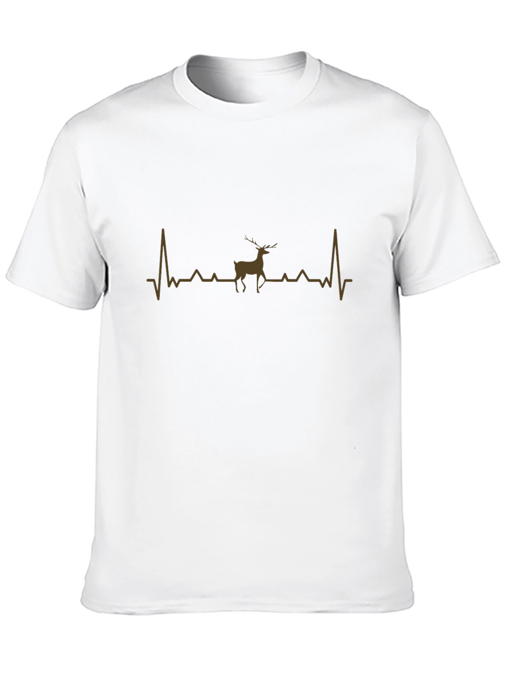 Deer Heartbeat Graphic Tee - Black Casual Shirt