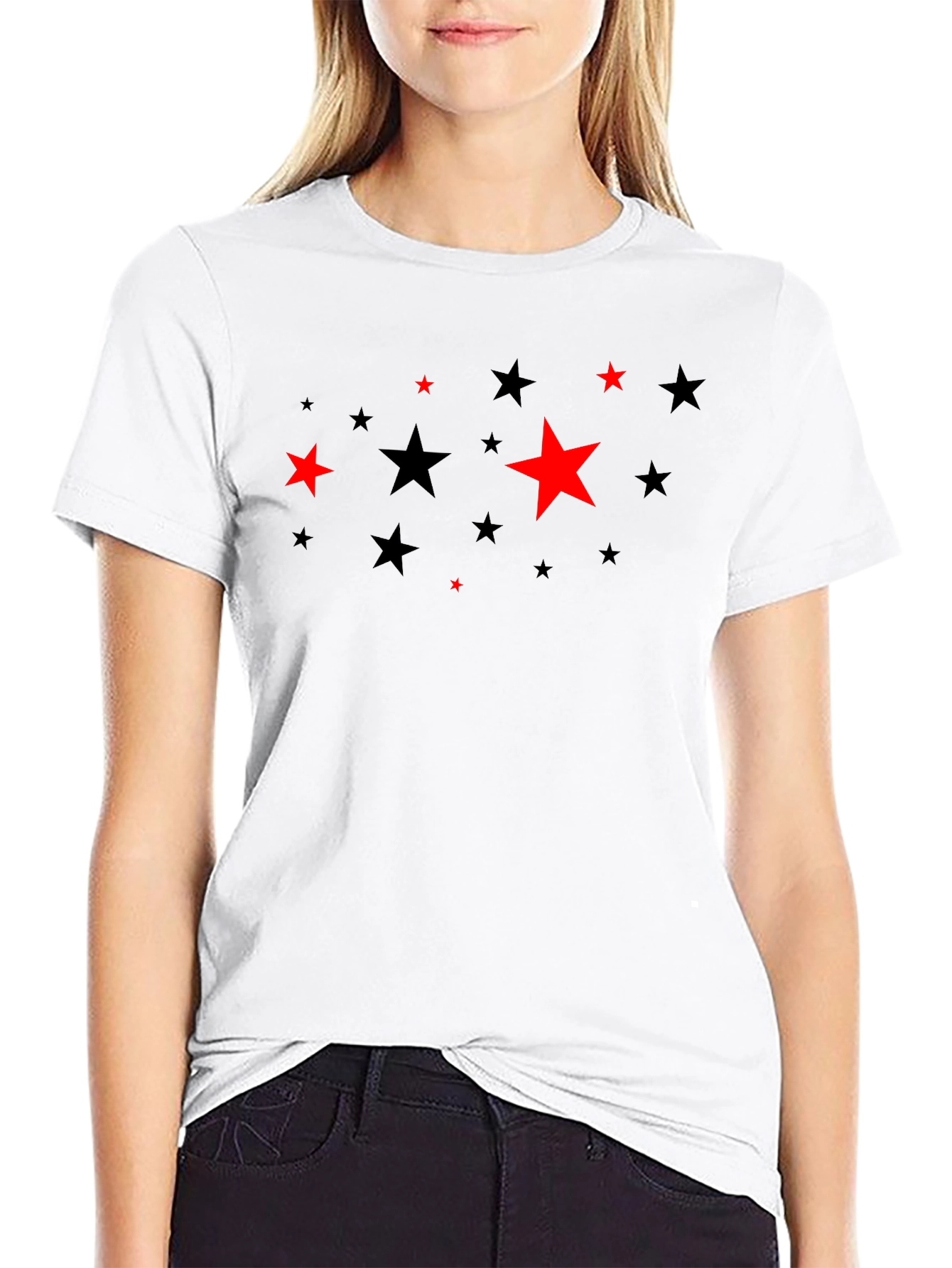 Starry Night Black Tee - Unique Graphic Print