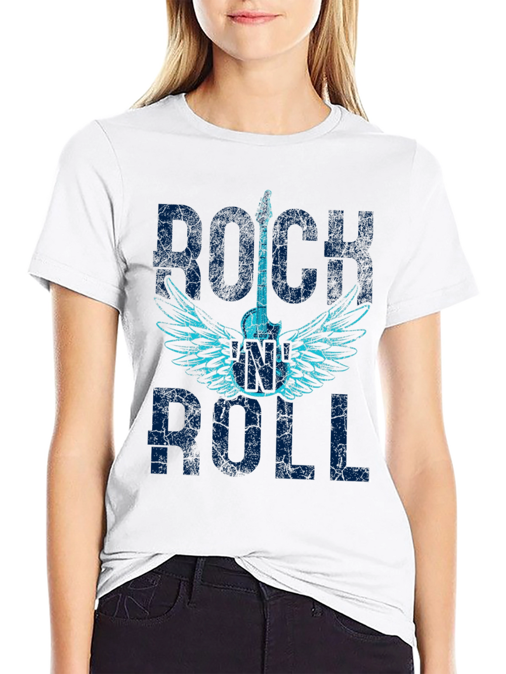 Rock and Roll Guitar Wings Graphic T-Shirt