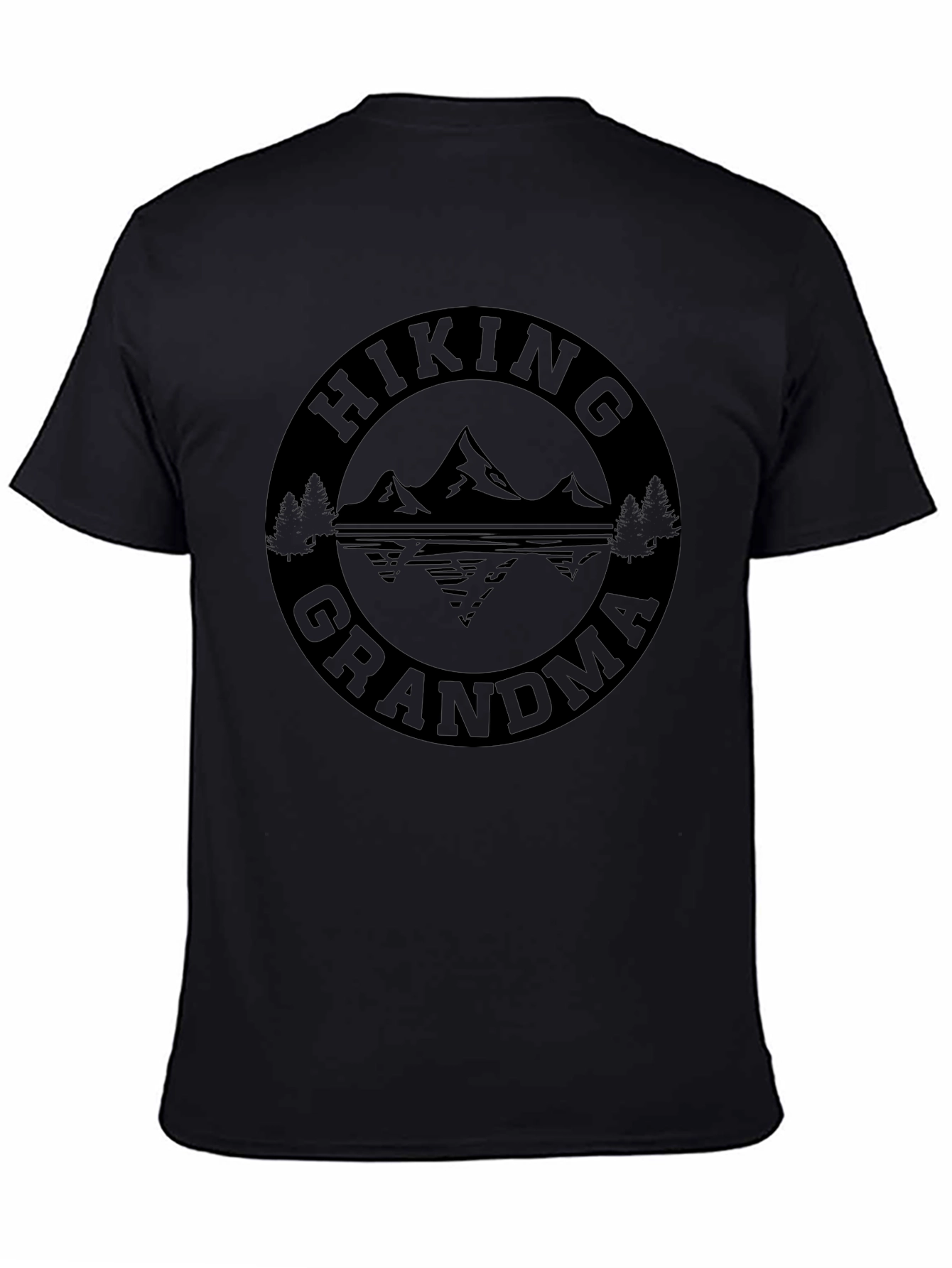 Hiking Grandma Black T-Shirt Adventure Apparel