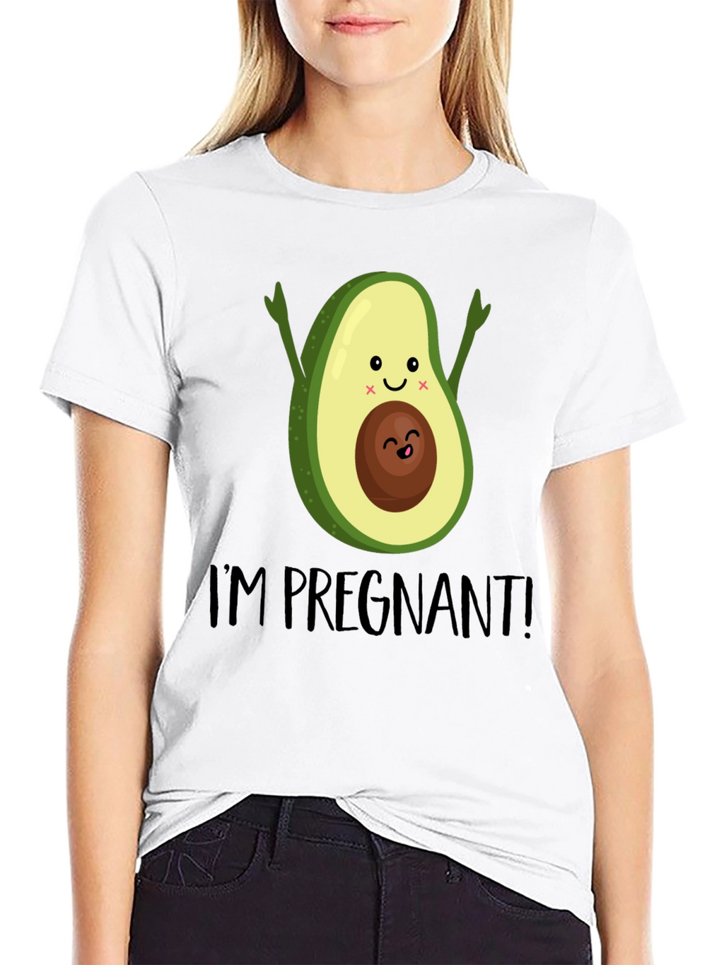 Pregnant Avocado Graphic Tee - Cute Maternity Shirt