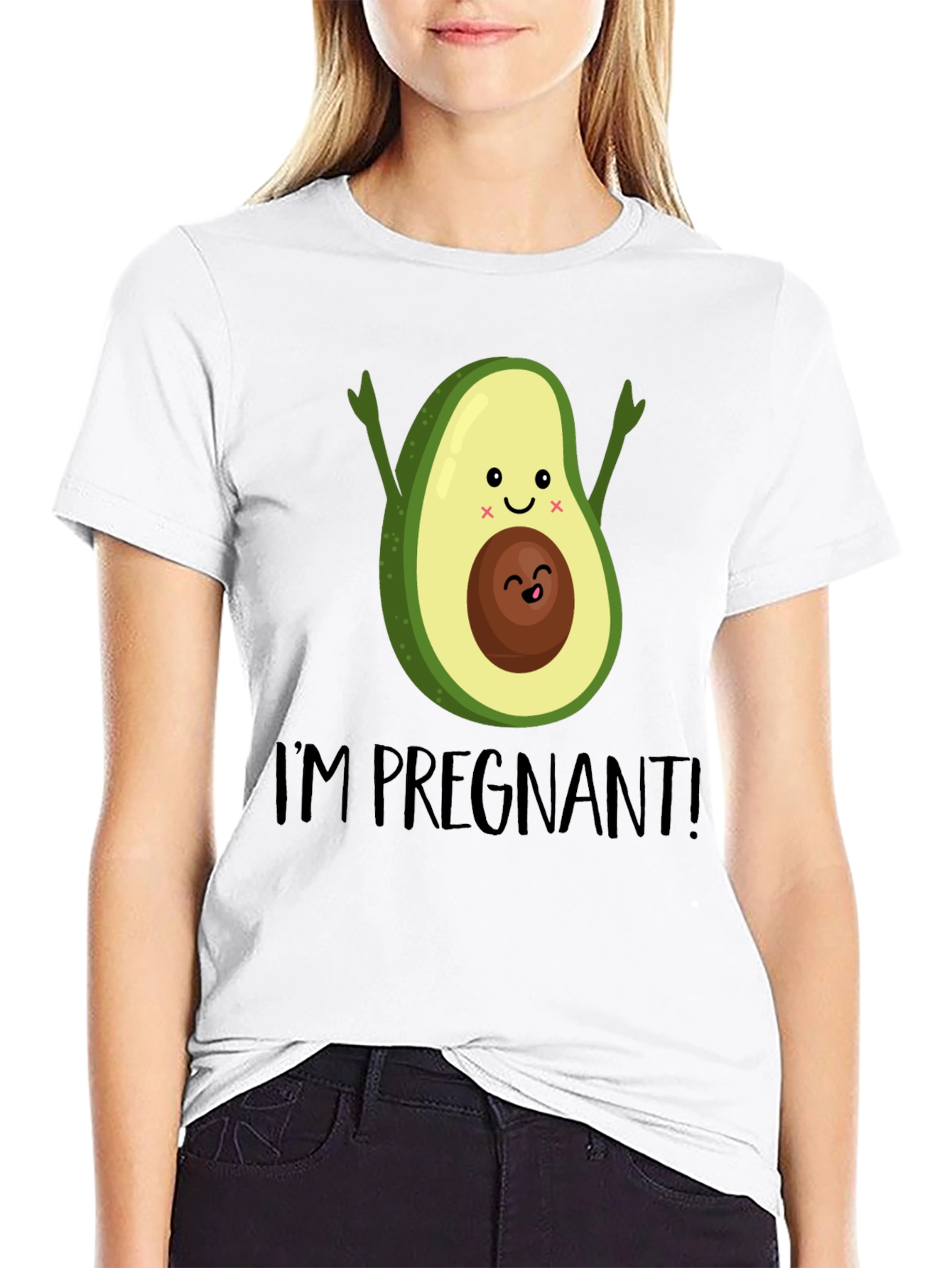 Pregnant Avocado Graphic Tee - Cute Maternity Shirt