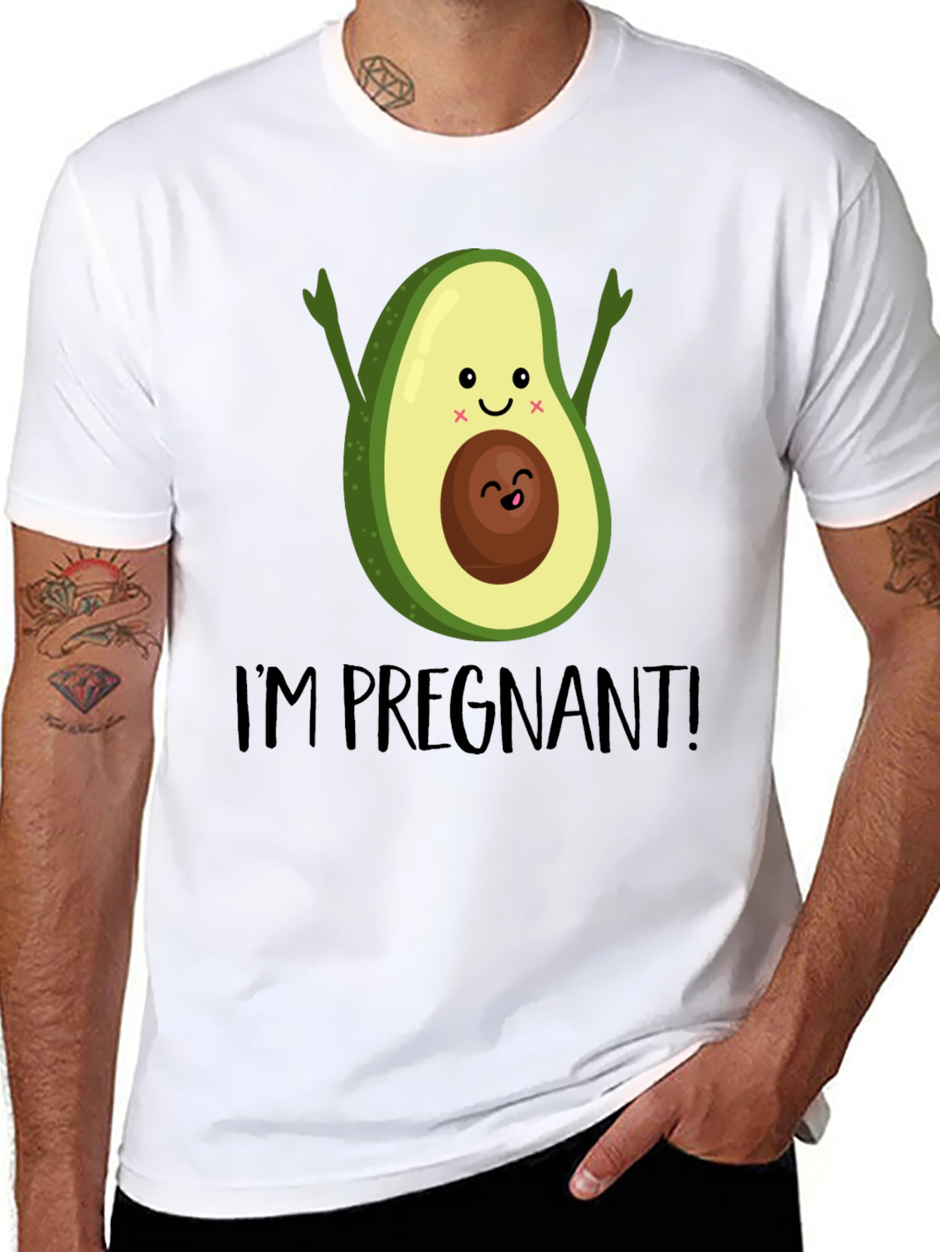 Pregnant Avocado Graphic Tee - Cute Maternity Shirt