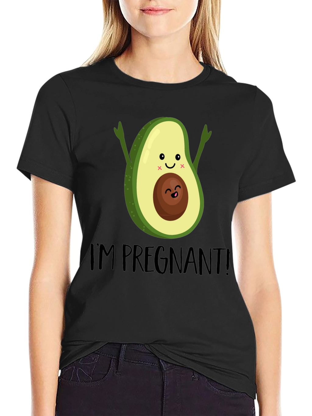 Pregnant Avocado Graphic Tee - Cute Maternity Shirt