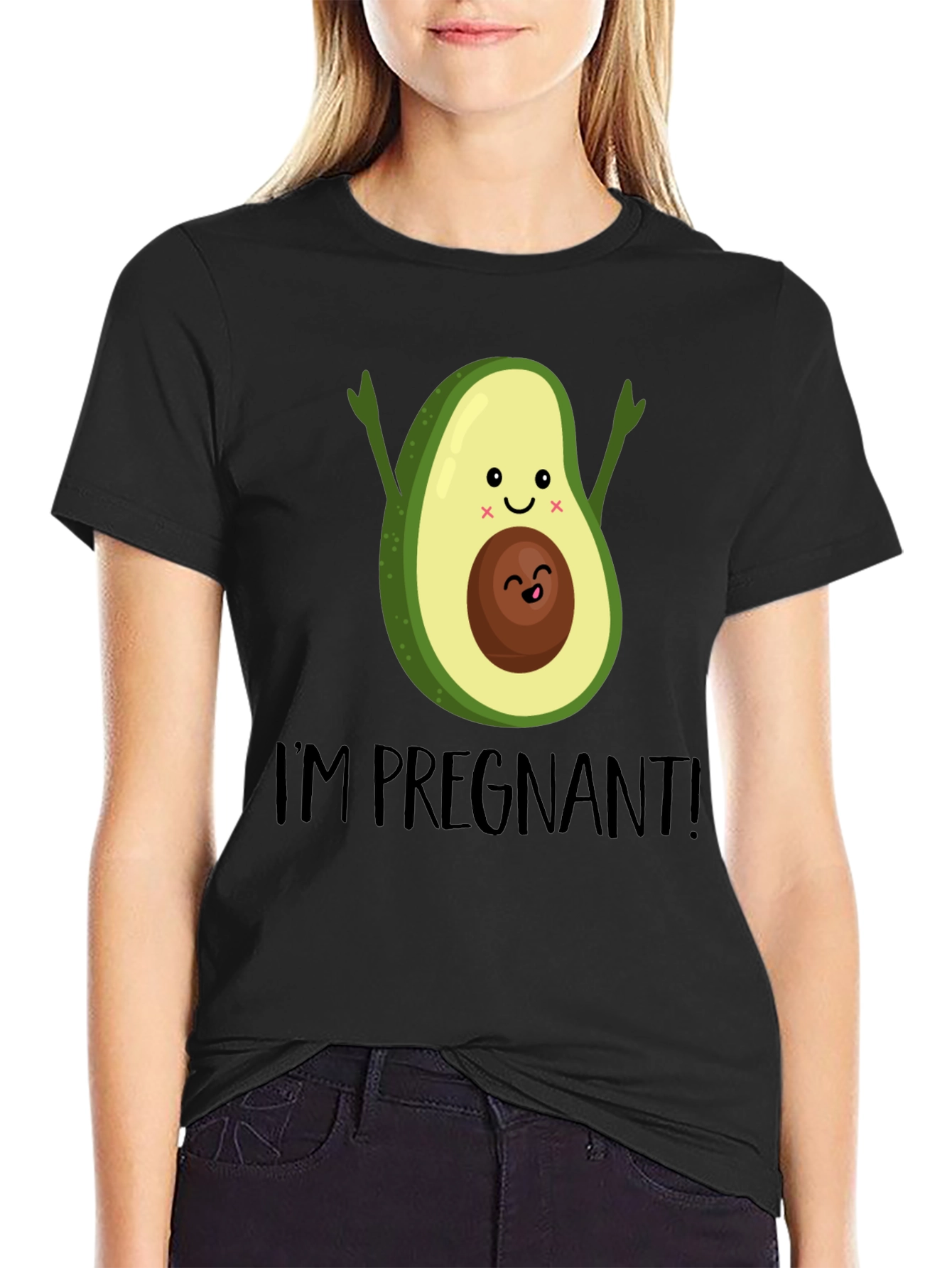 Pregnant Avocado Graphic Tee - Cute Maternity Shirt