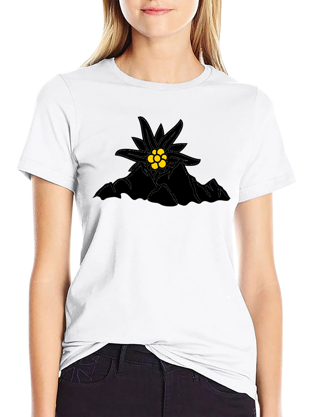 Edelweiss Mountain Black T-Shirt