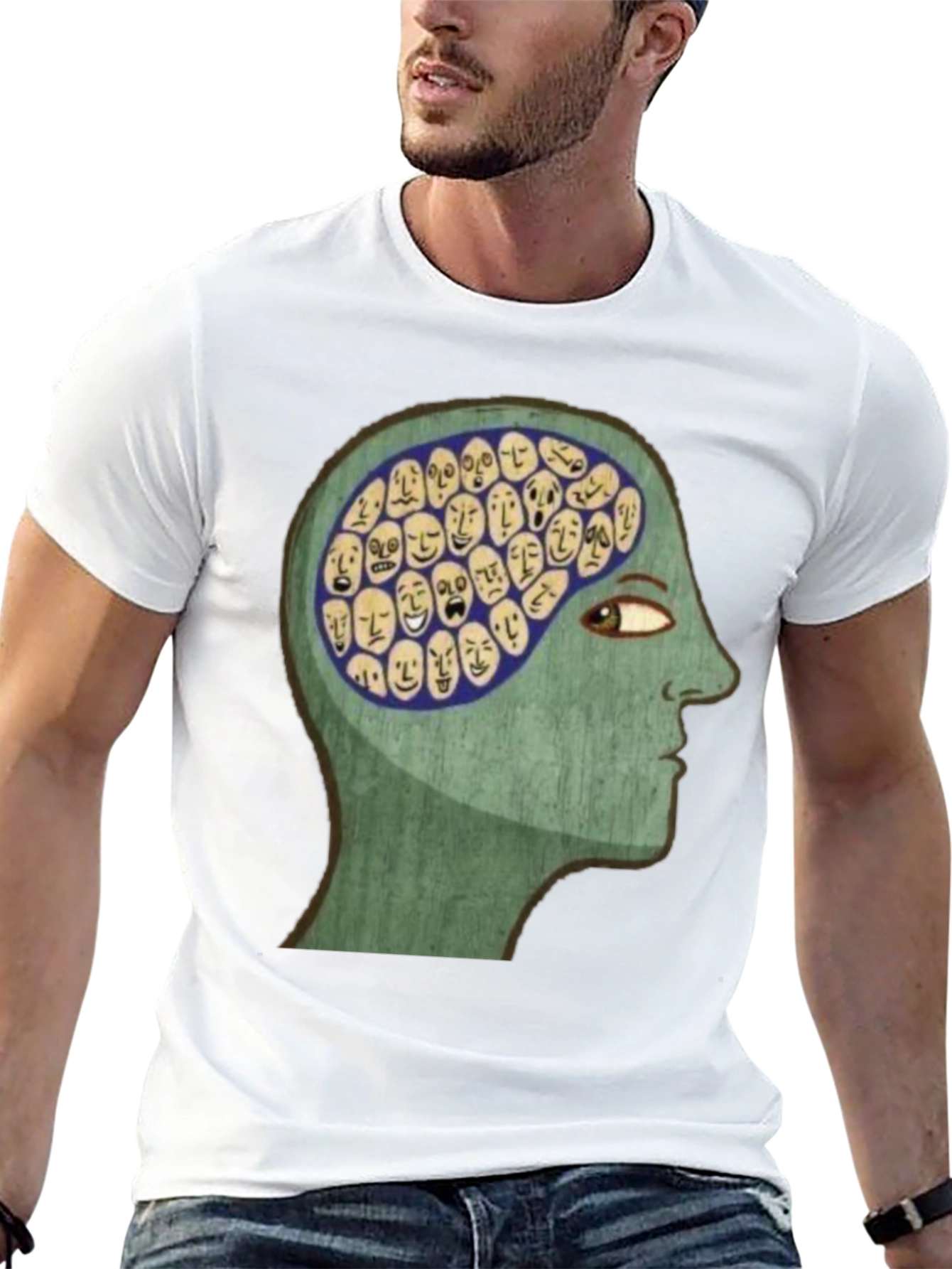 Thinking Faces Graphic T-Shirt