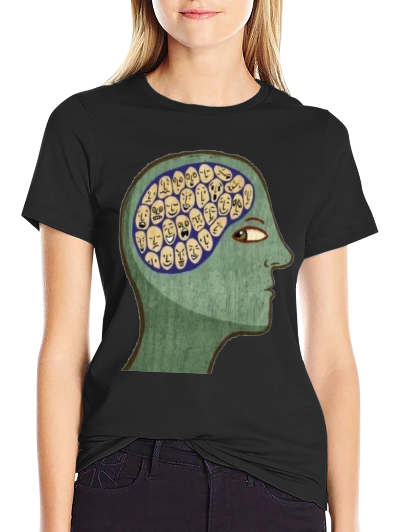 Thinking Faces Graphic T-Shirt