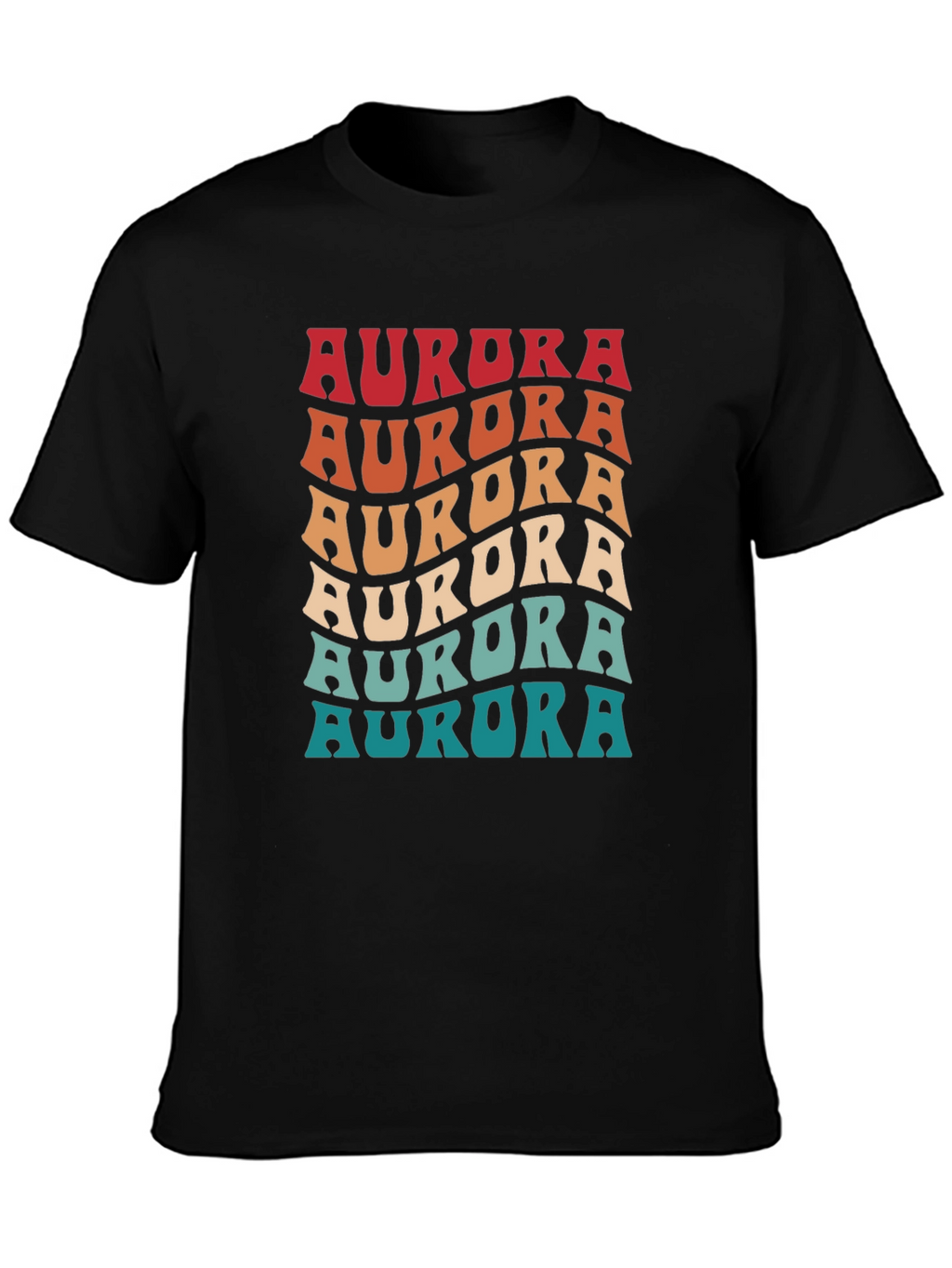 Retro Aurora T-Shirt - Groovy 70s Style