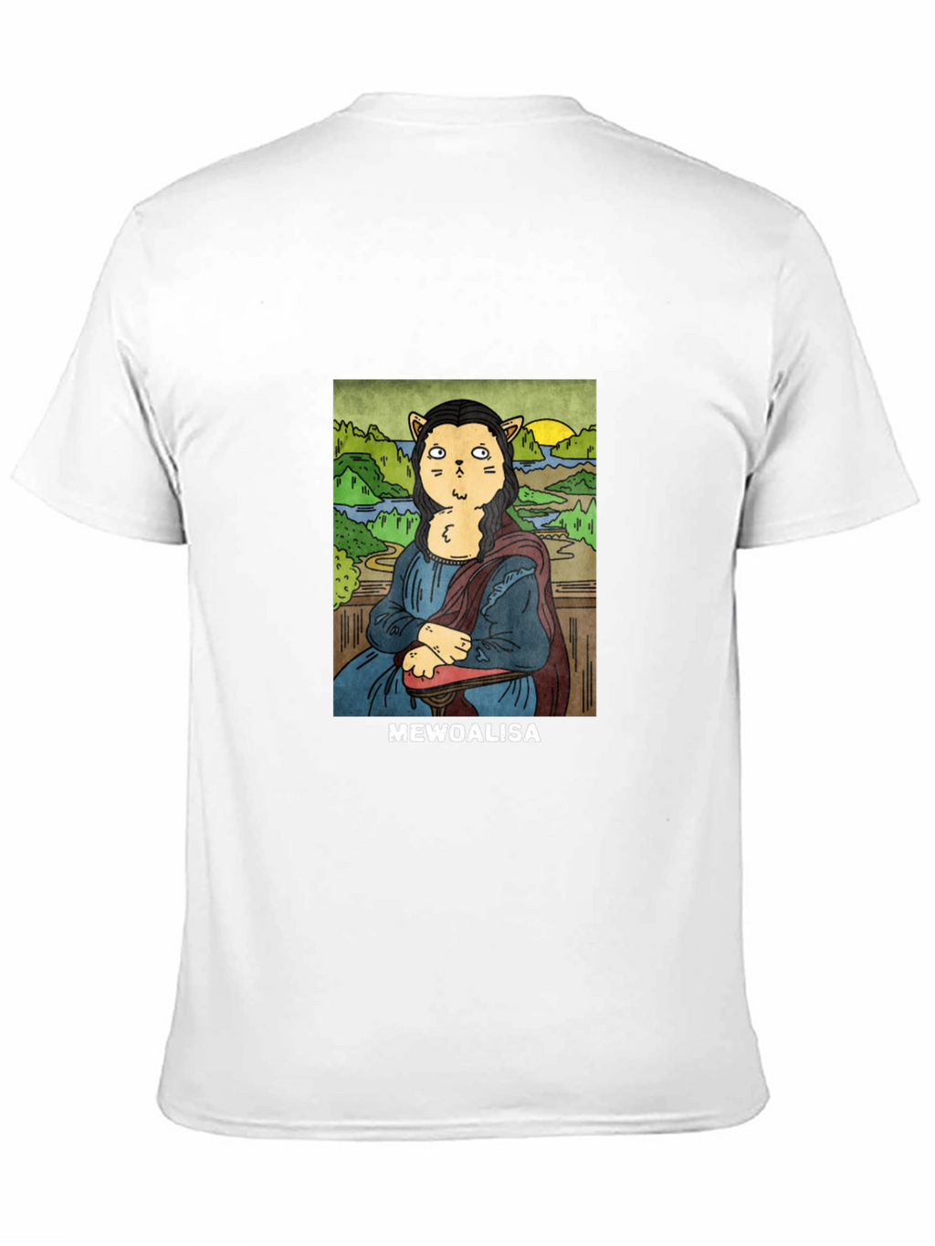 MeWoalisa T-Shirt: Cat Mona Lisa Graphic Tee