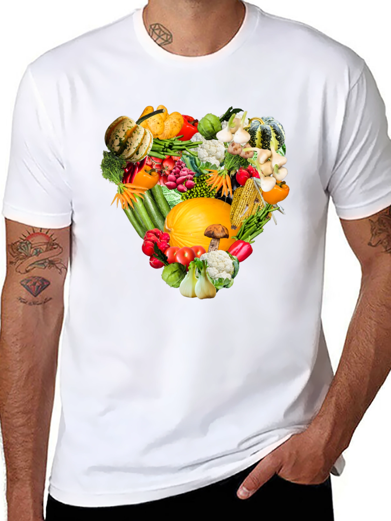 Veggie Heart Graphic Tee - Eat Your Greens!