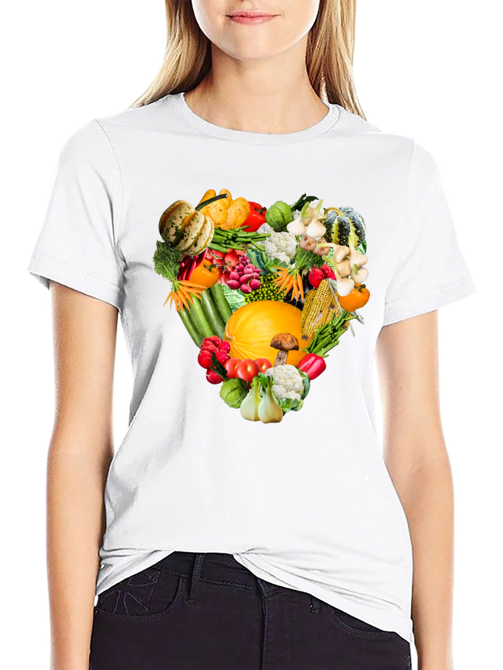 Veggie Heart Graphic Tee - Eat Your Greens!
