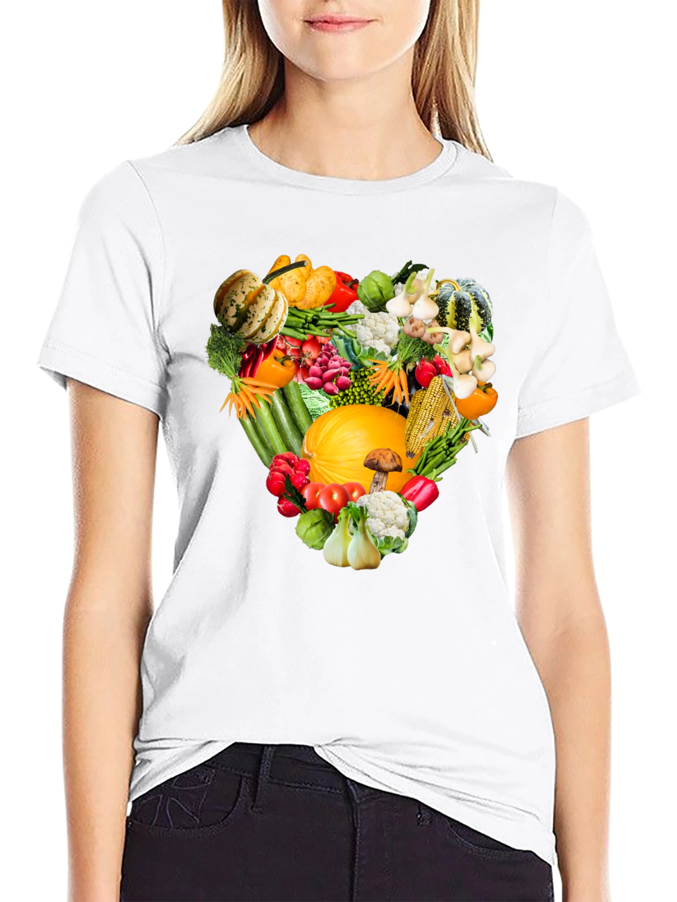 Veggie Heart Graphic Tee - Eat Your Greens!