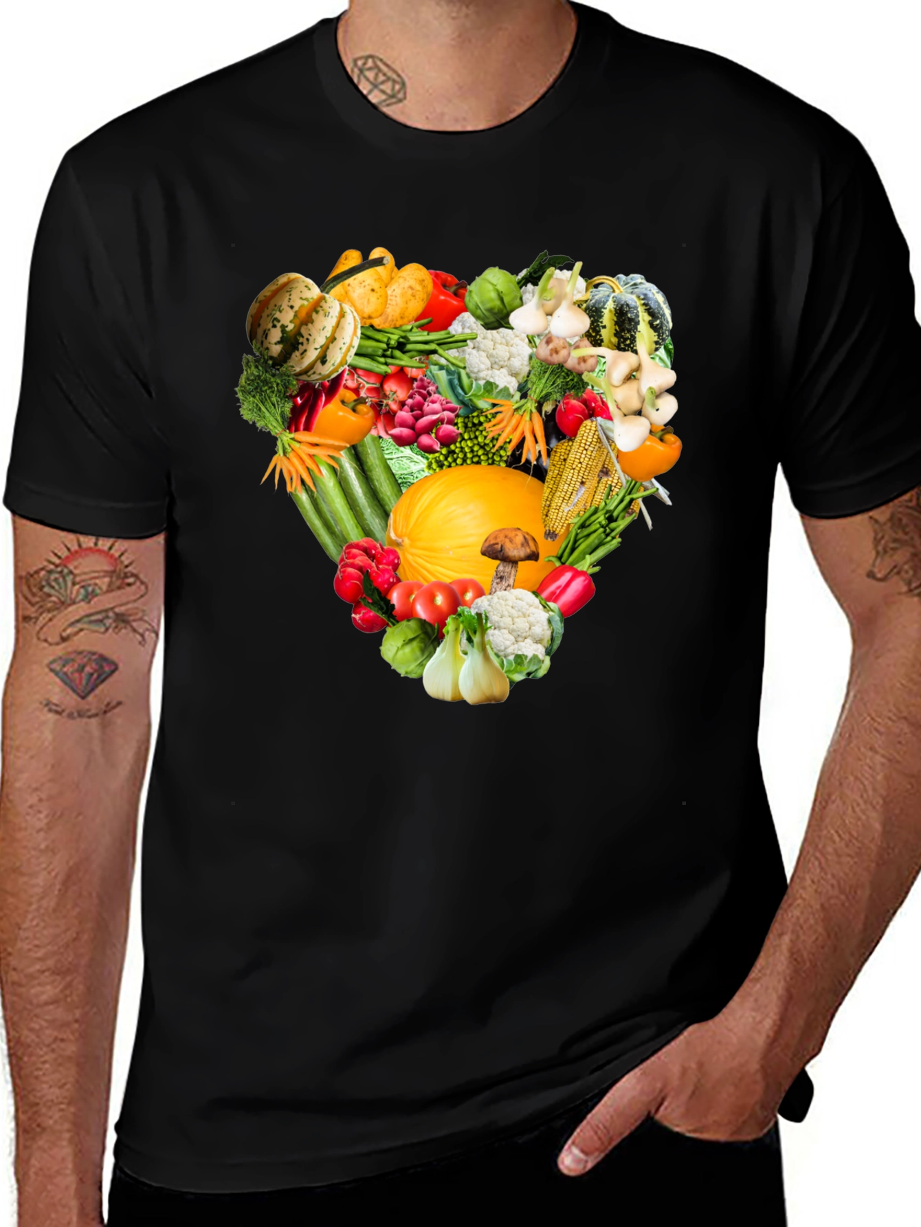 Veggie Heart Graphic Tee - Eat Your Greens!
