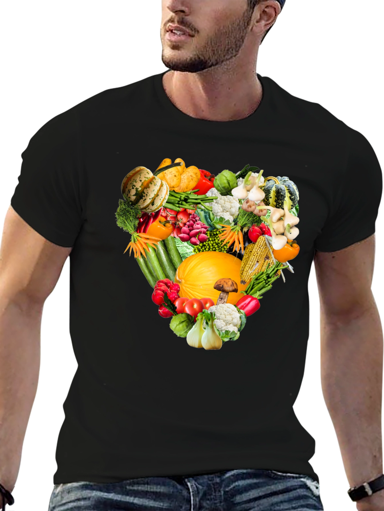 Veggie Heart Graphic Tee - Eat Your Greens!