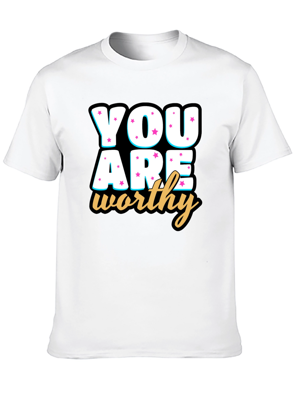 You Are Worthy Black Graphic Tee