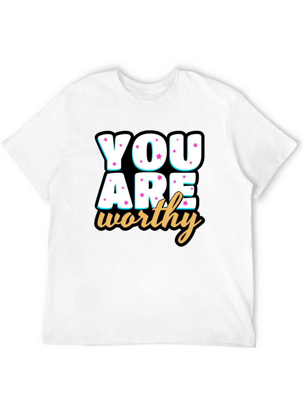 You Are Worthy Black Graphic Tee