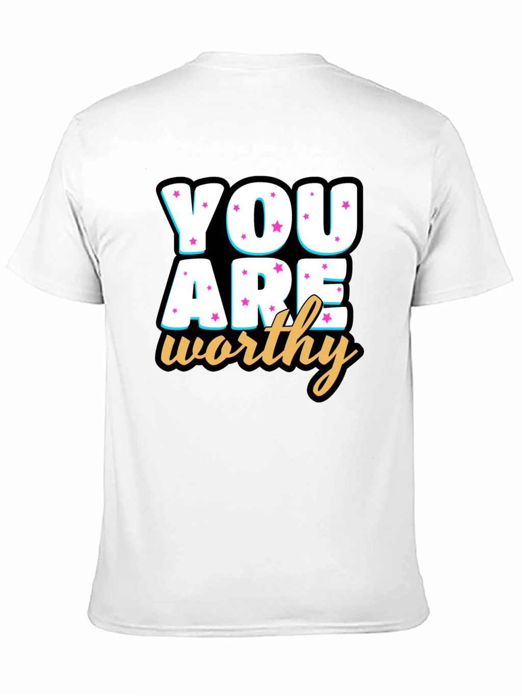 You Are Worthy Black Graphic Tee