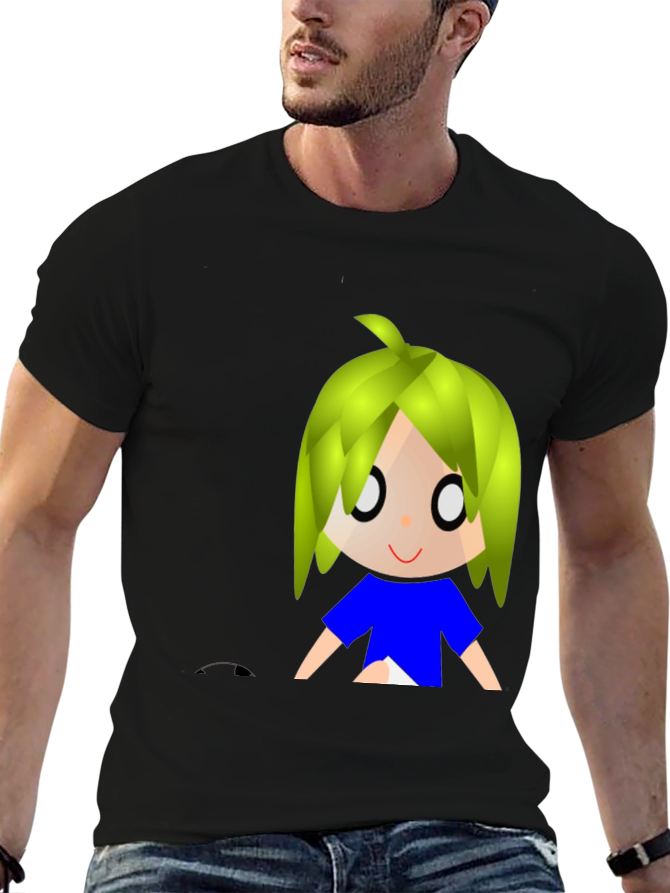 Anime Graphic Black T-Shirt