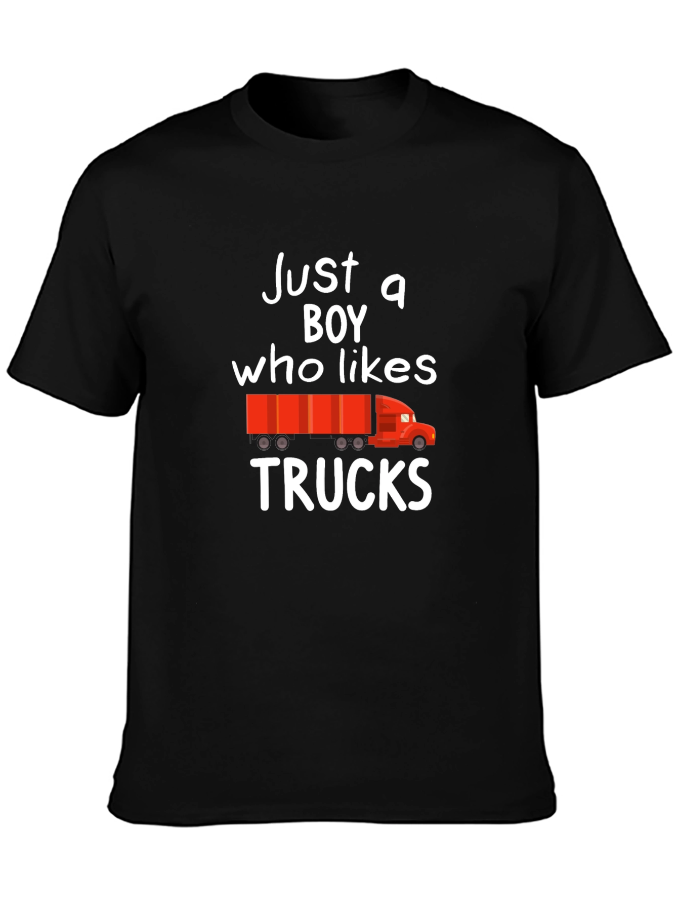 Just a Boy Who Likes Trucks Graphic Tee