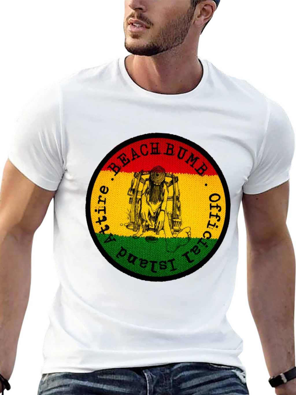 Official Beach Bum Island Attire Black T-Shirt