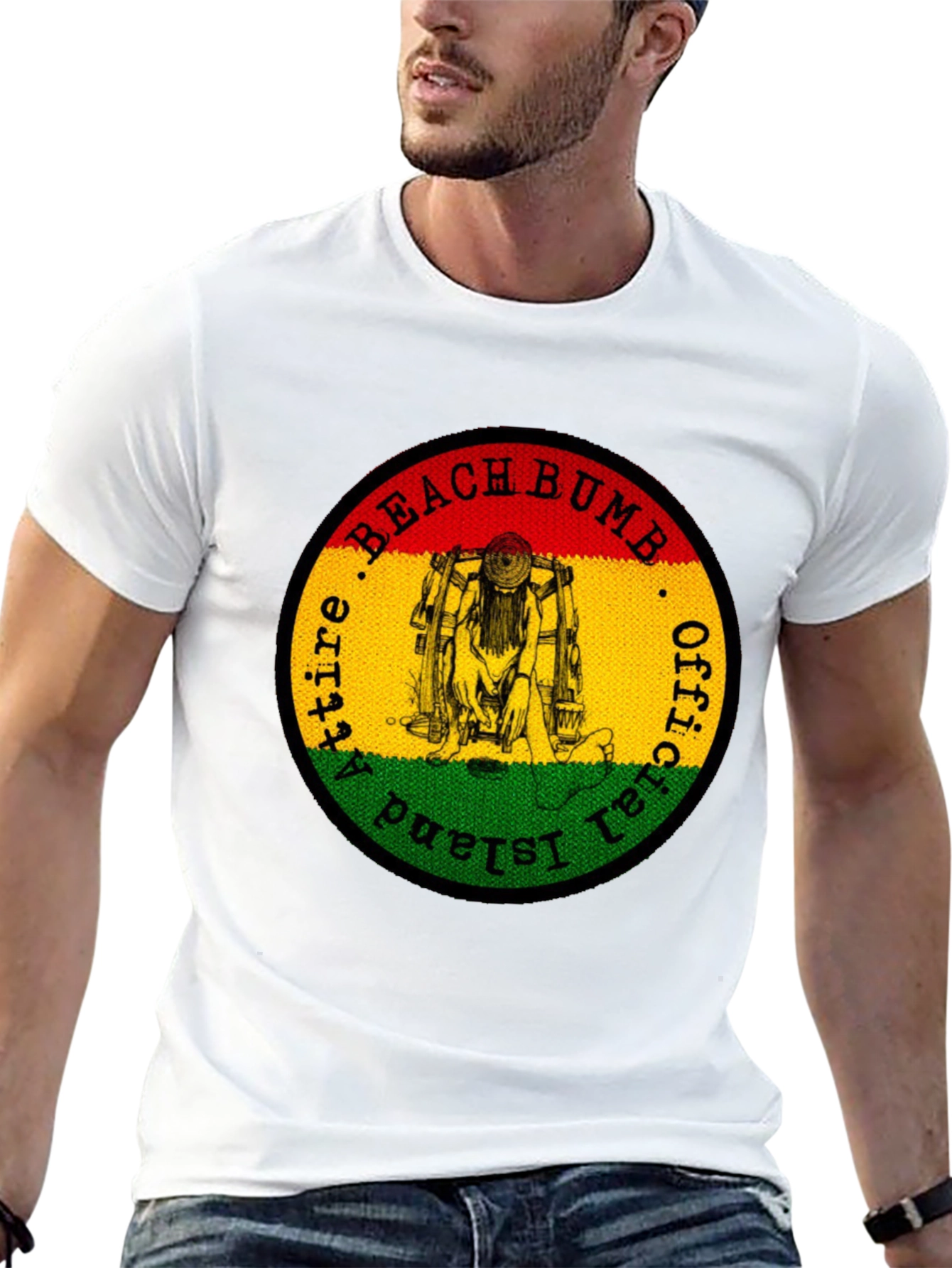 Official Beach Bum Island Attire Black T-Shirt