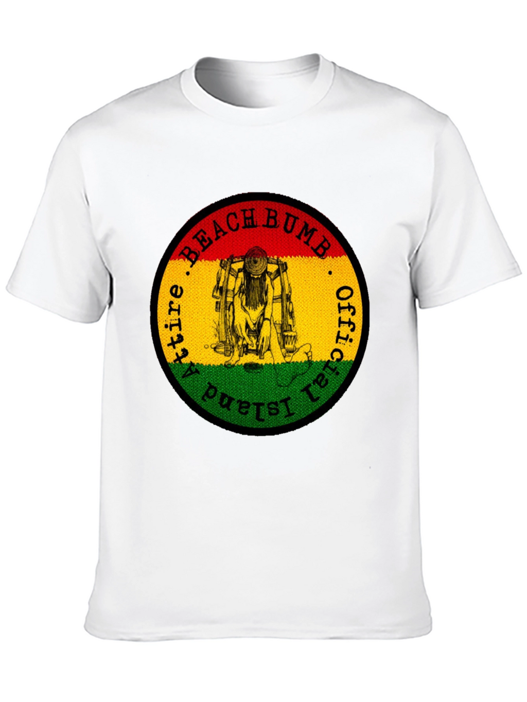 Official Beach Bum Island Attire Black T-Shirt