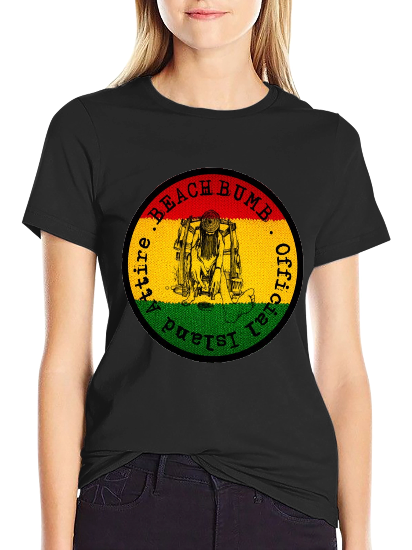Official Beach Bum Island Attire Black T-Shirt