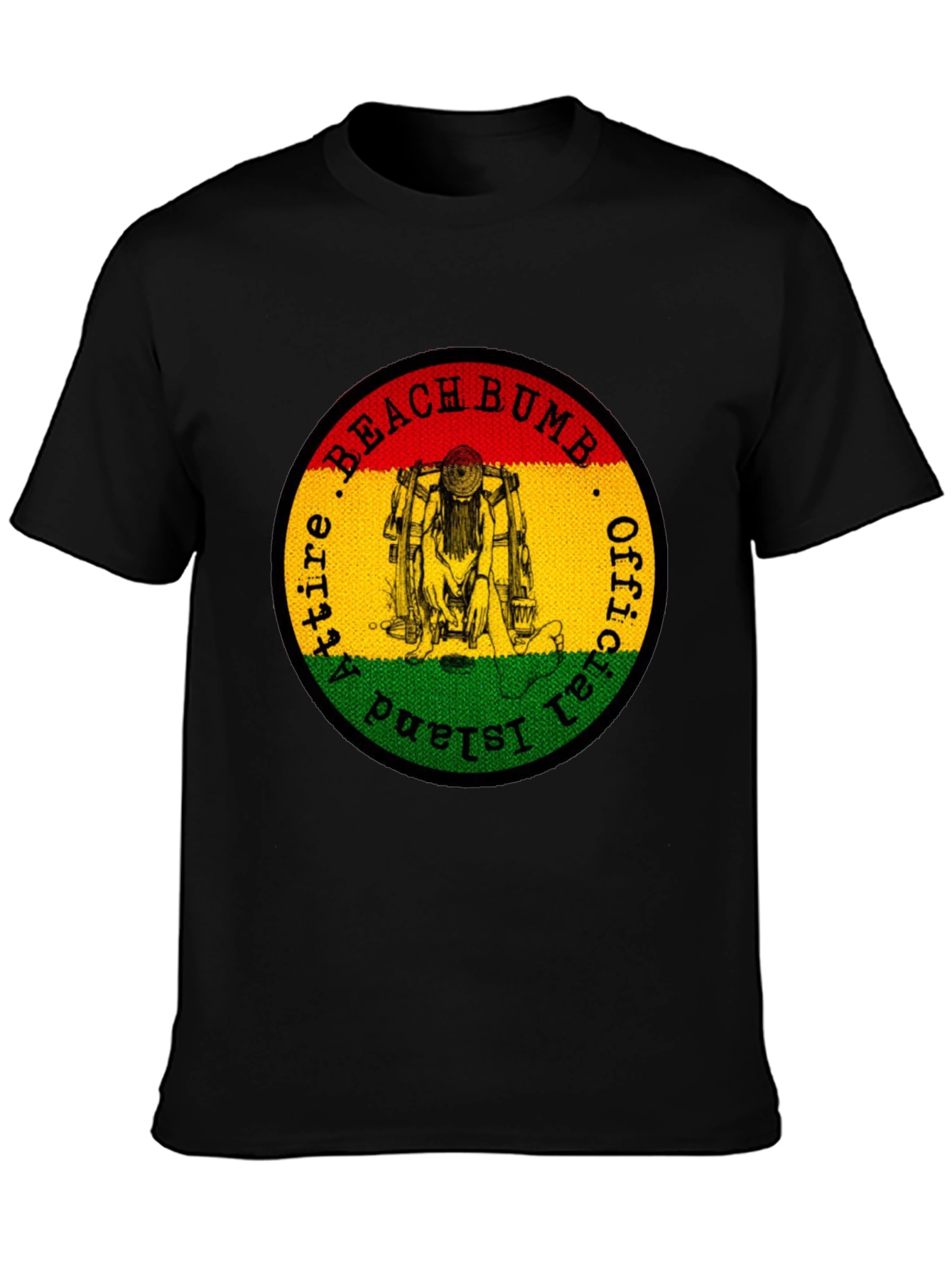 Official Beach Bum Island Attire Black T-Shirt