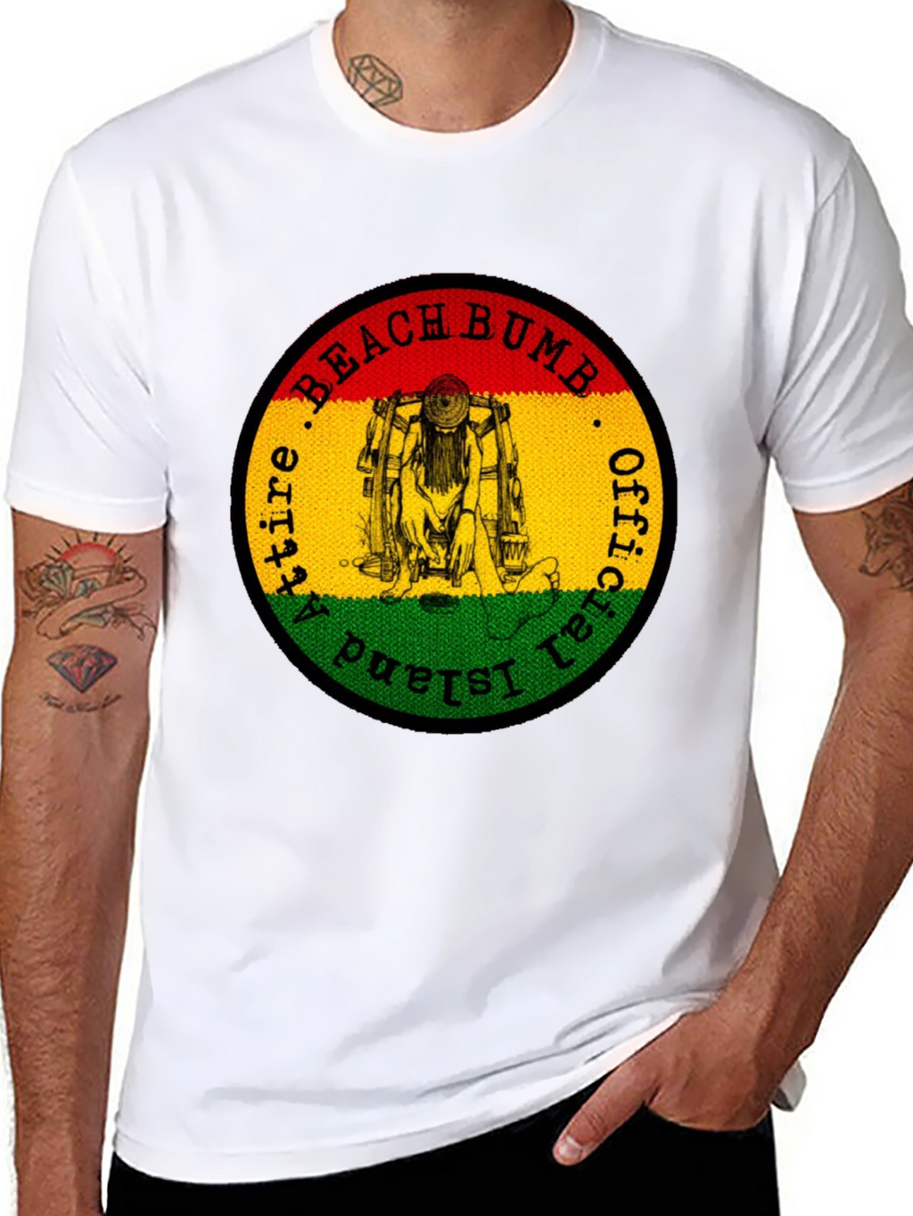 Official Beach Bum Island Attire Black T-Shirt