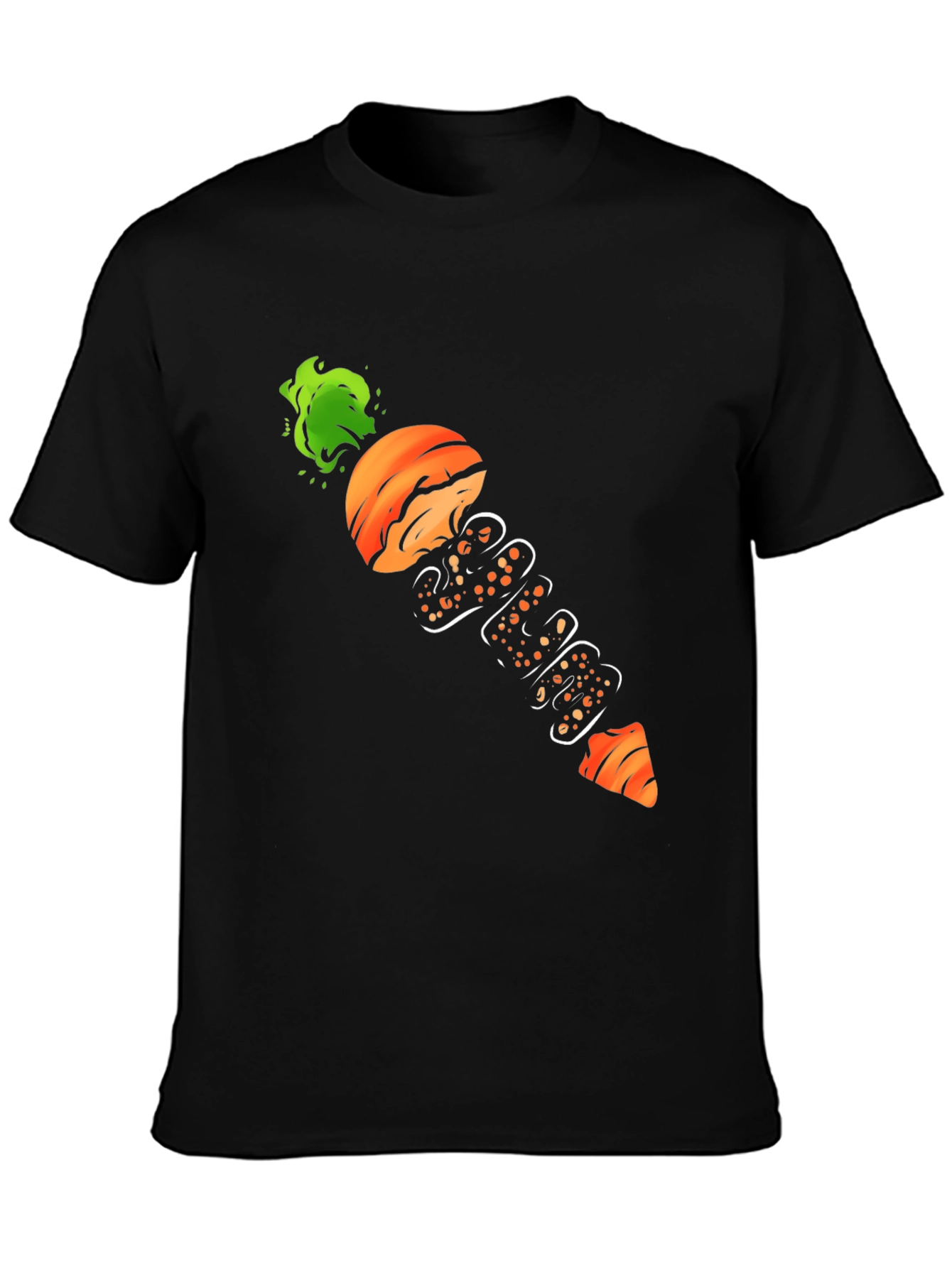 Sliced Carrot Graphic Tee - Black