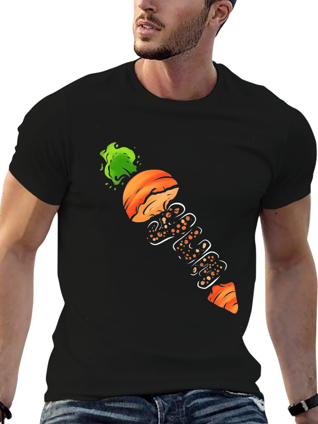 Sliced Carrot Graphic Tee - Black