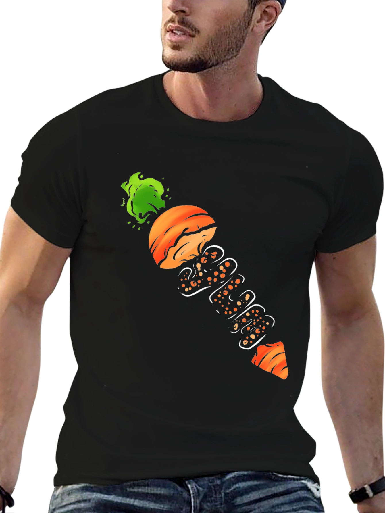 Sliced Carrot Graphic Tee - Black