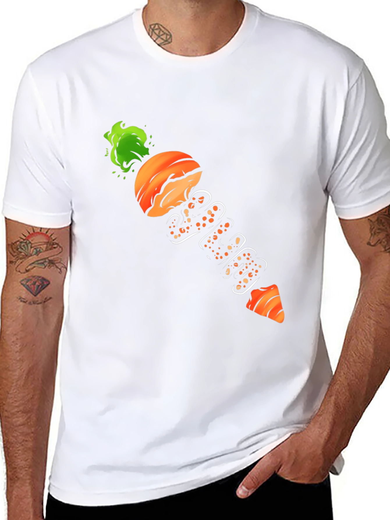 Sliced Carrot Graphic Tee - Black