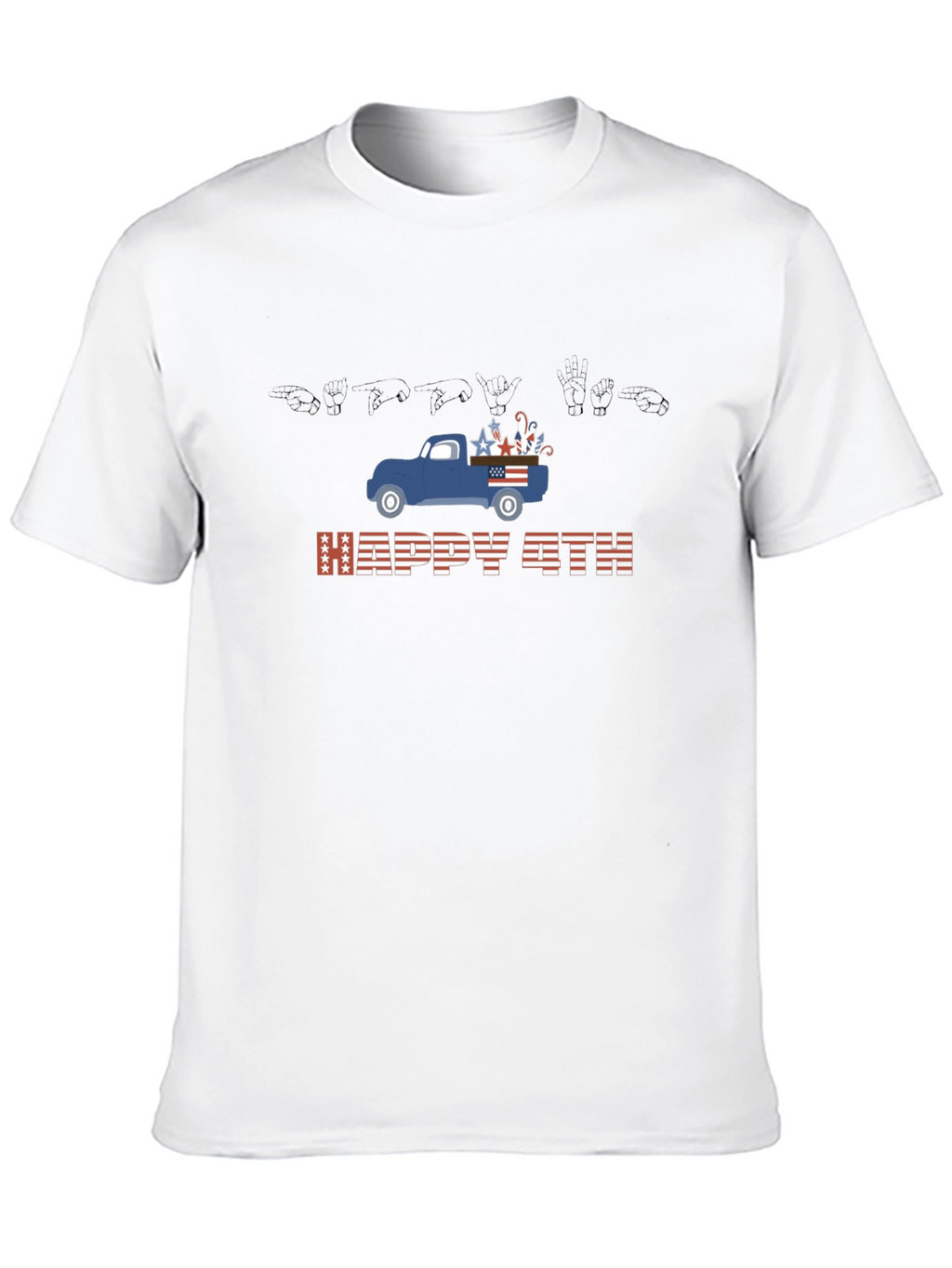 Happy 4th Patriotic Truck T-Shirt