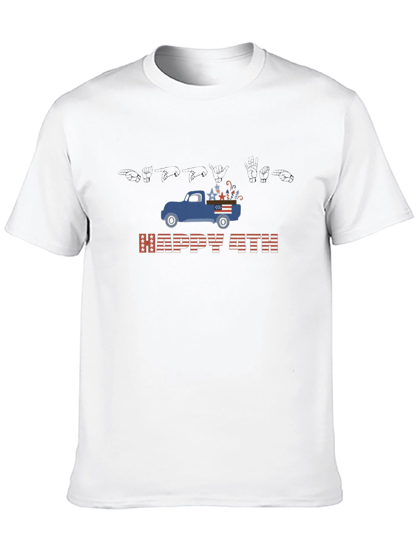Happy 4th Patriotic Truck T-Shirt