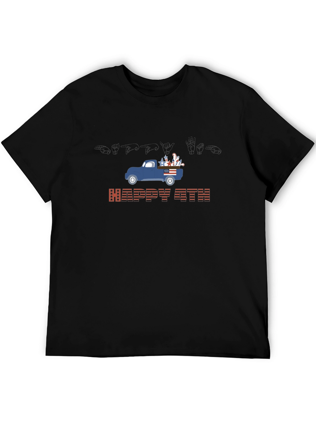 Happy 4th Patriotic Truck T-Shirt