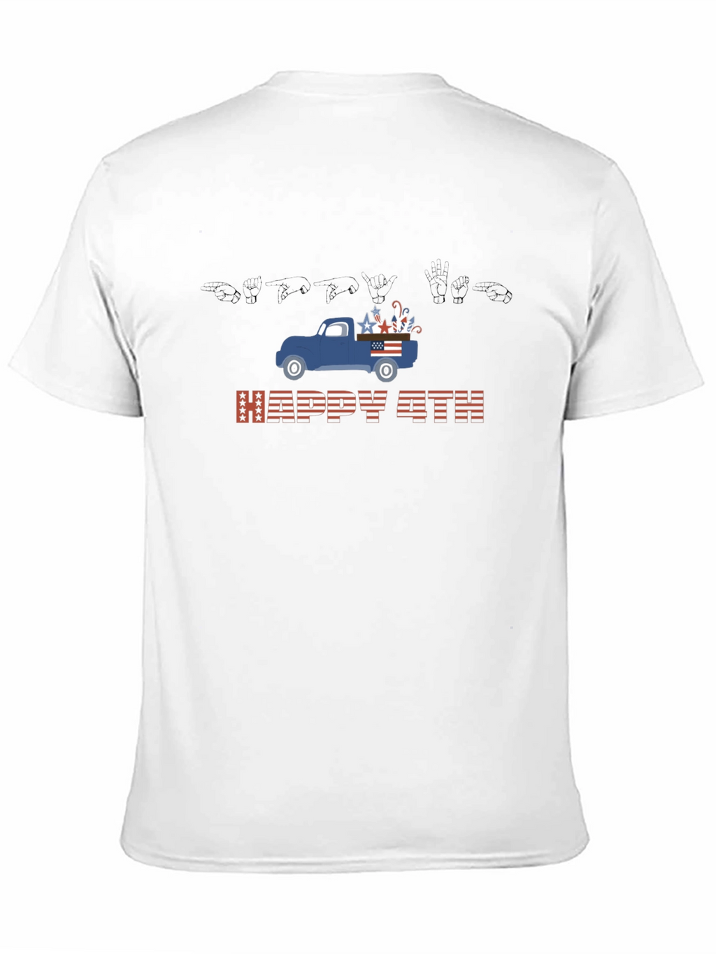 Happy 4th Patriotic Truck T-Shirt