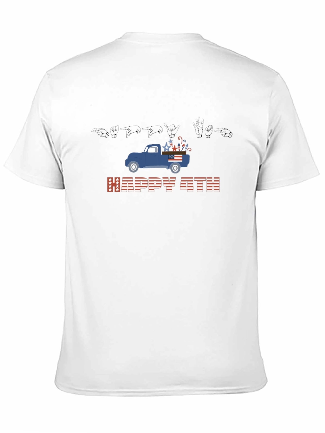 Happy 4th Patriotic Truck T-Shirt