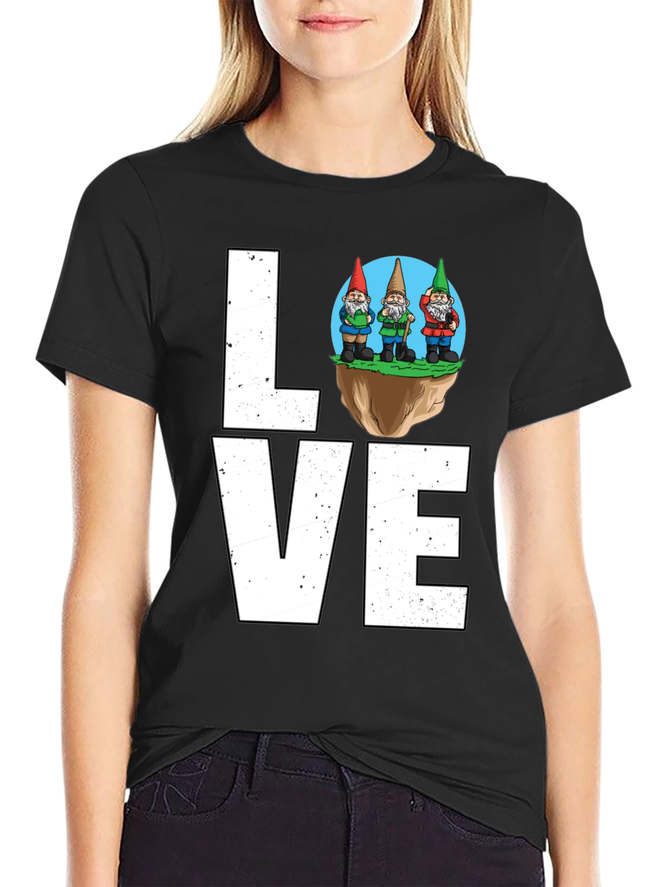Gnome Love T-Shirt - Whimsical Garden Lover Tee