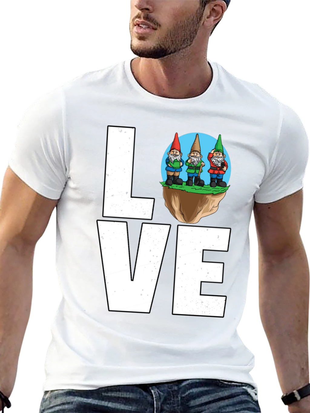 Gnome Love T-Shirt - Whimsical Garden Lover Tee
