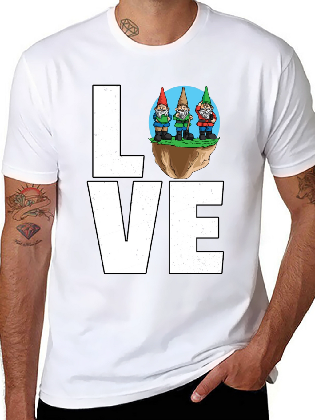 Gnome Love T-Shirt - Whimsical Garden Lover Tee