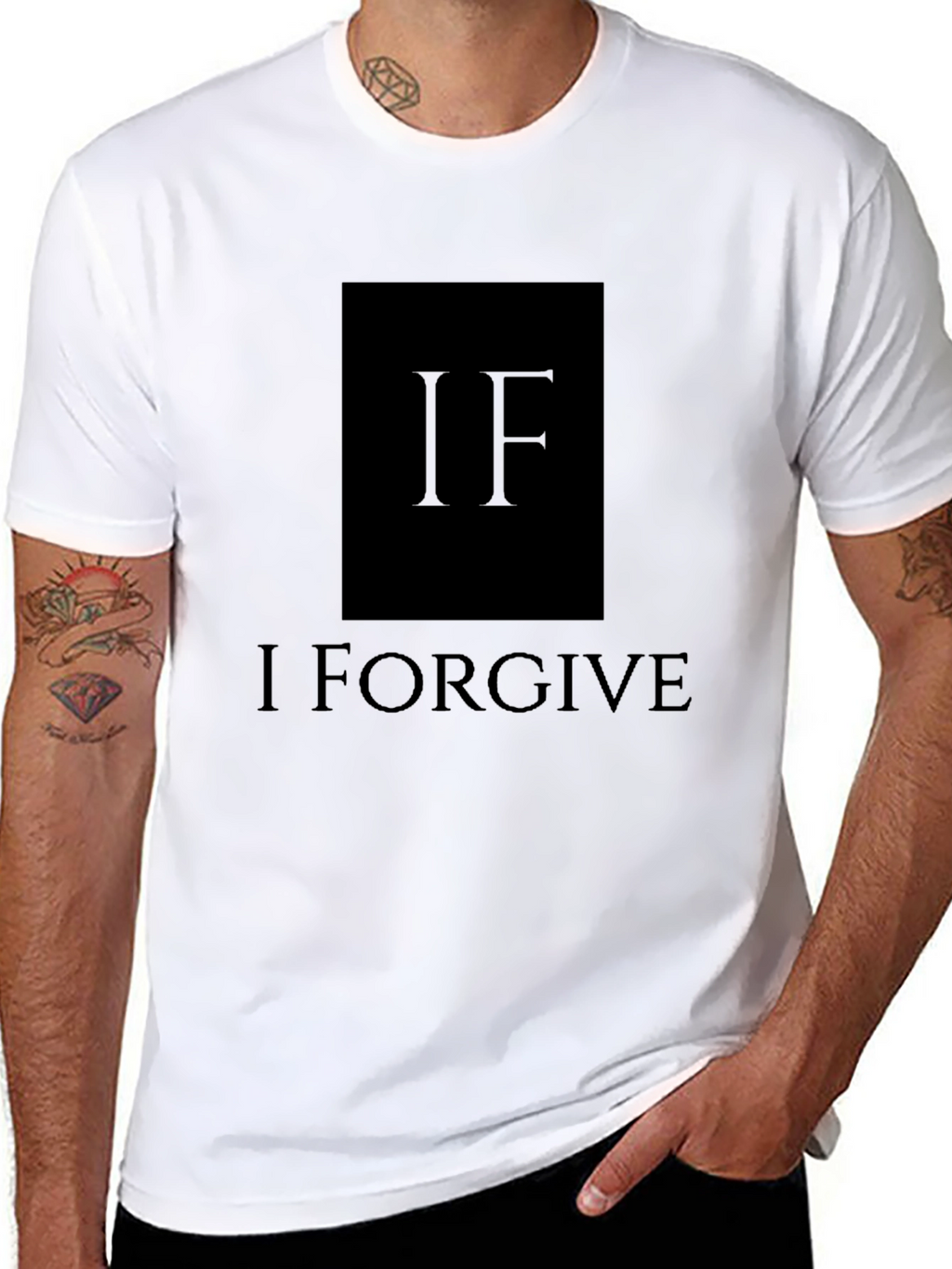 I Forgive Graphic T-Shirt - Black Crew Neck