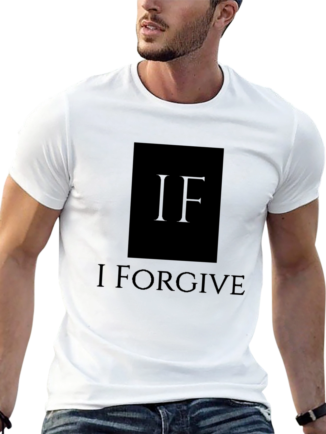 I Forgive Graphic T-Shirt - Black Crew Neck