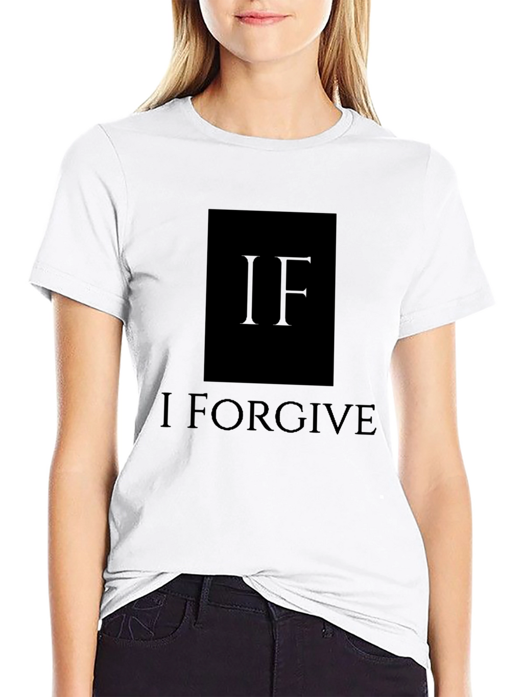 I Forgive Graphic T-Shirt - Black Crew Neck