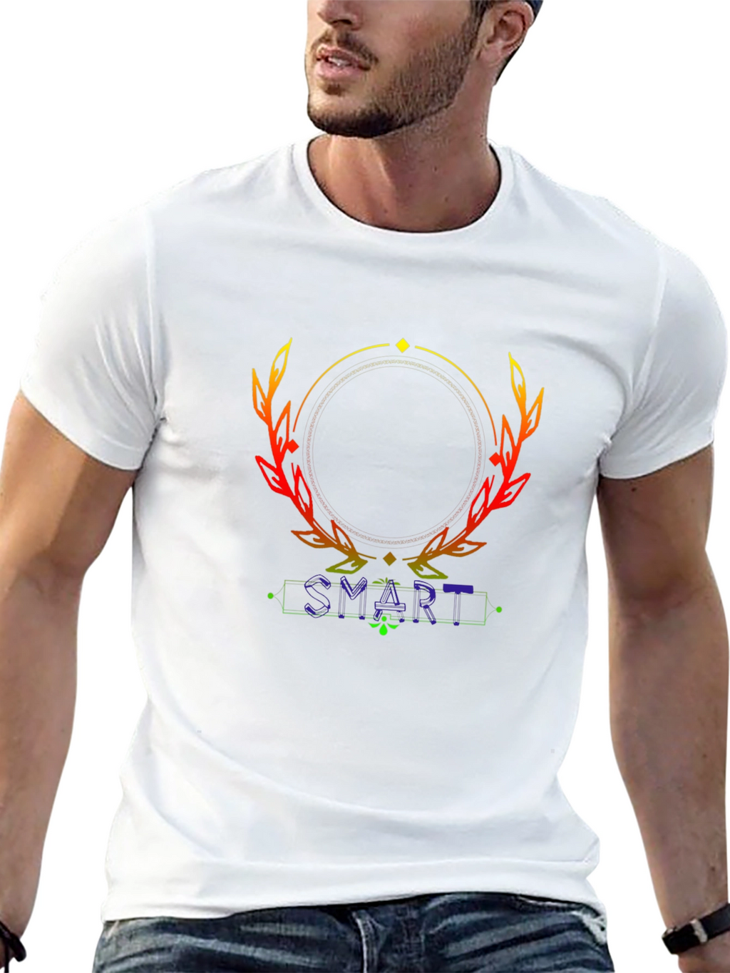 Stylish Black Graphic Tee - SMART Design