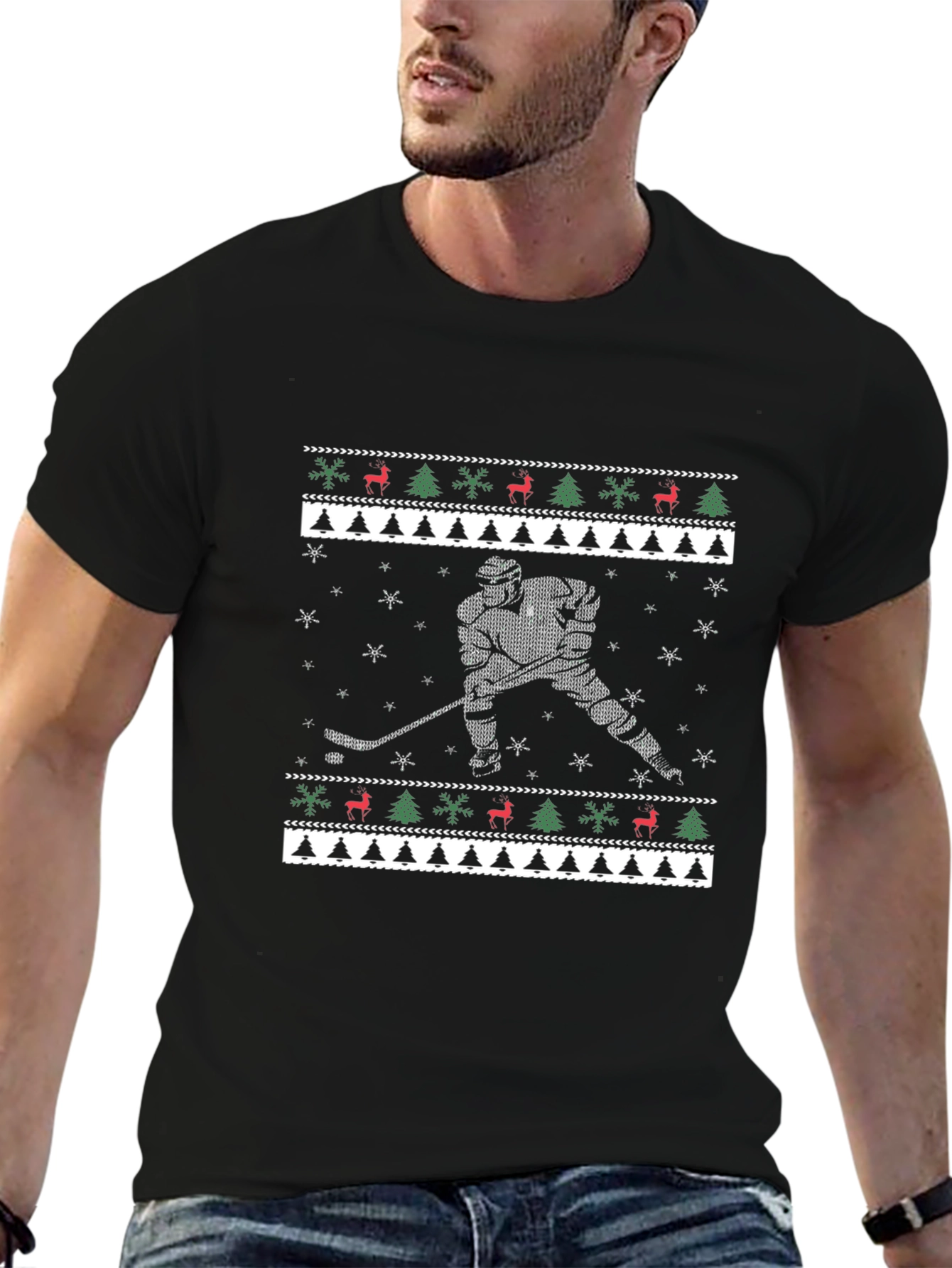 Ugly Christmas Hockey T-Shirt