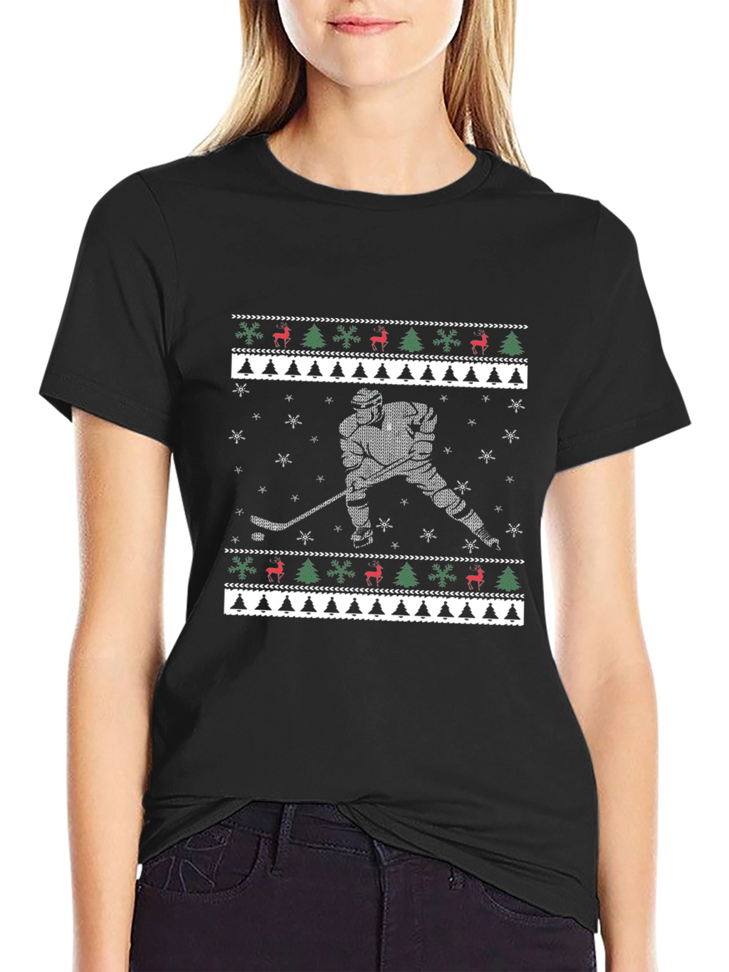 Ugly Christmas Hockey T-Shirt