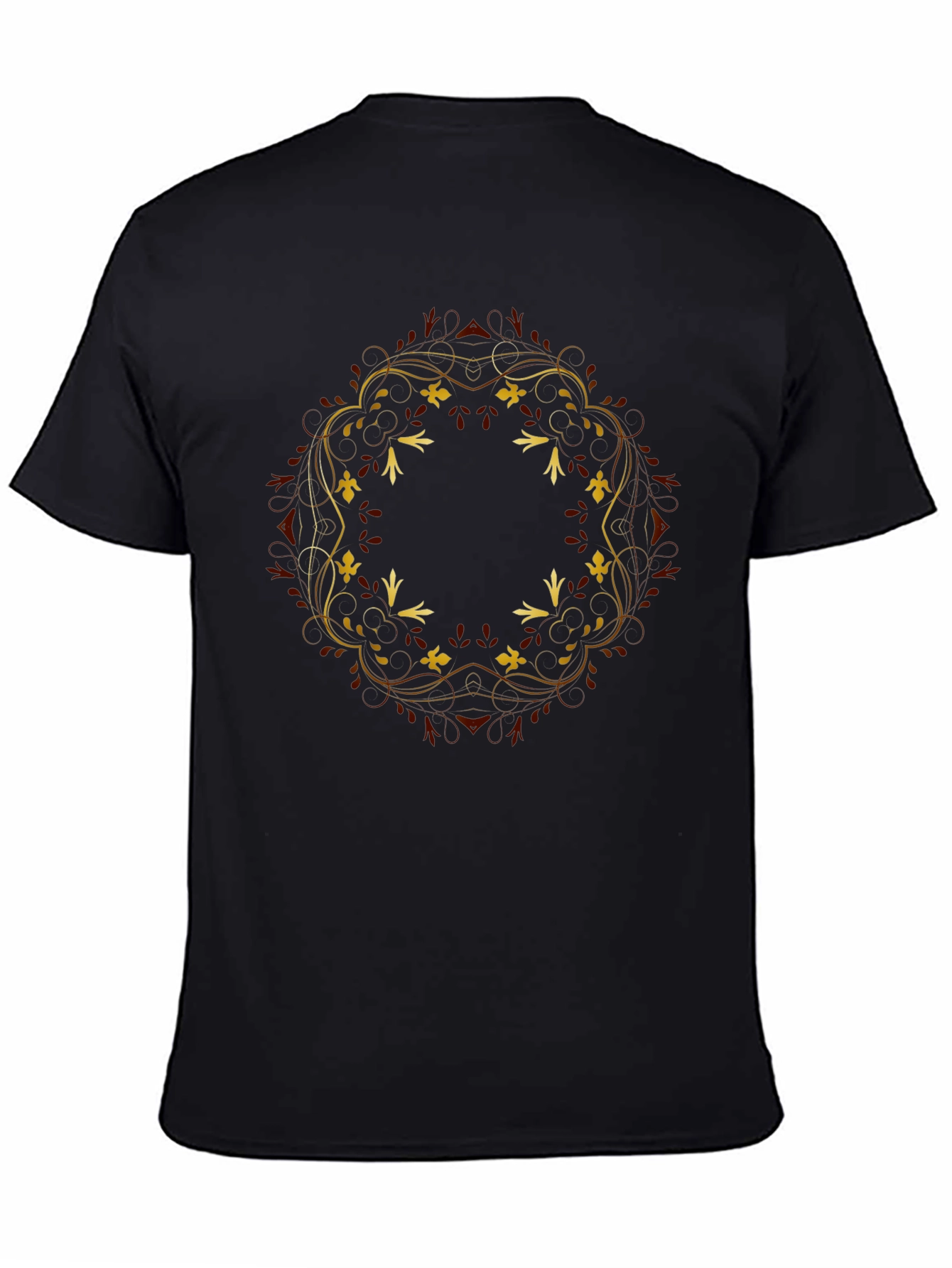 Floral Mandala Graphic Tee - Black