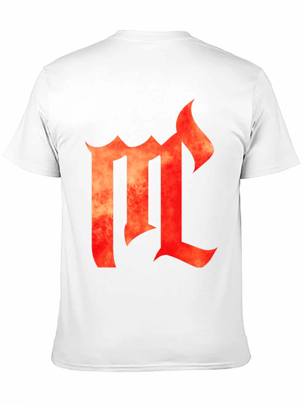 Fiery Letter M Black Graphic Tee